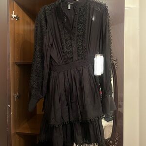 Women’s black sleeved mini dress. Size small (slightly oversized). Aqua not worn